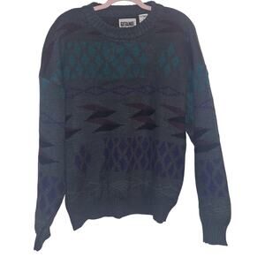 Vintage Gitano 80s 90s Dark Grunge Knit Sweater Goblincore Dark Academia Winter